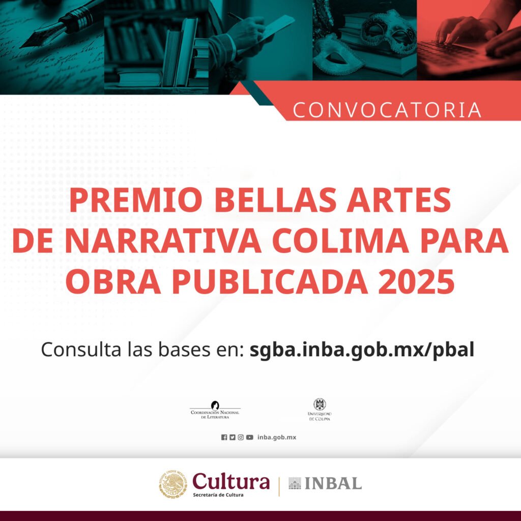Abierta, convocatoria al Premio Narrativa Colima por obra Publicada