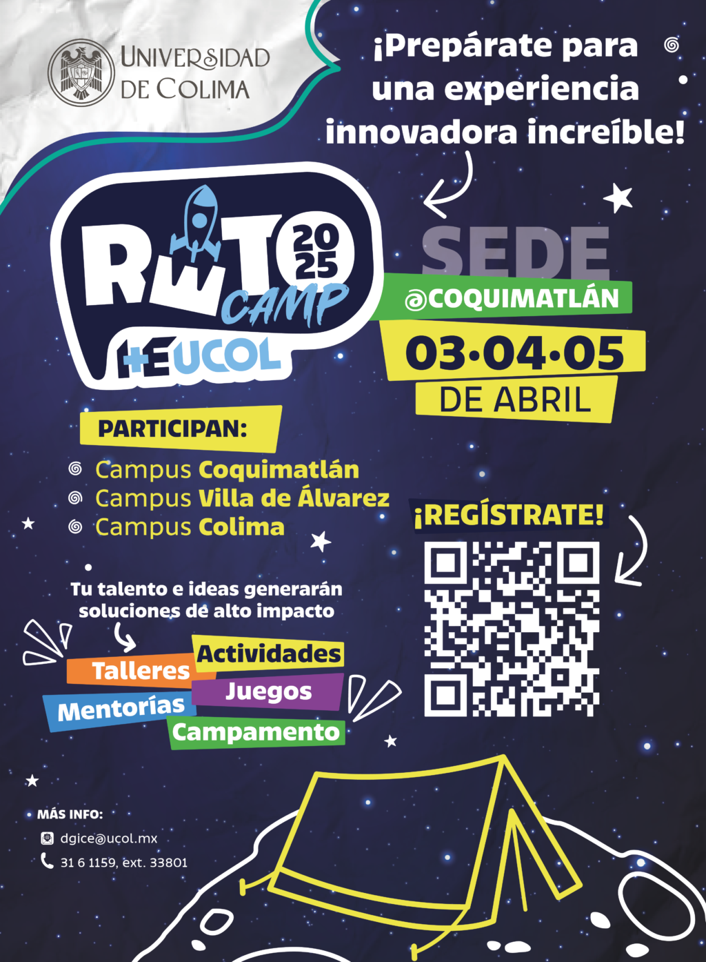 Convocan a estudiantes de nivel superior al RetoCamp 2025