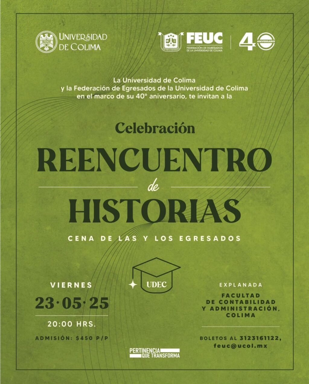 Invitan a celebrar la pertenencia a la UdeC. NO ES PUBLICIDAD