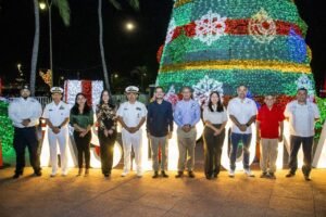 Encendido del árbol en la ASIPONA