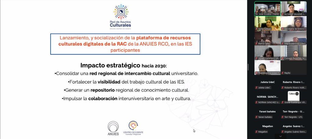Anuncian lanzamiento de plataforma digital cultural de la Red de Asuntos Culturales