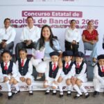 Se lucen preescolares en exhibición de Escoltas de Bandera, en la Secretaría de Educación Colima