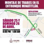 Seidum Colima hará montaje de trabes en el Entronque Minatitlán, este sábado y domingo