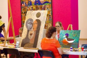 Taller de pintura en el Museo de Artes Populares_Jubilados UdeC_a