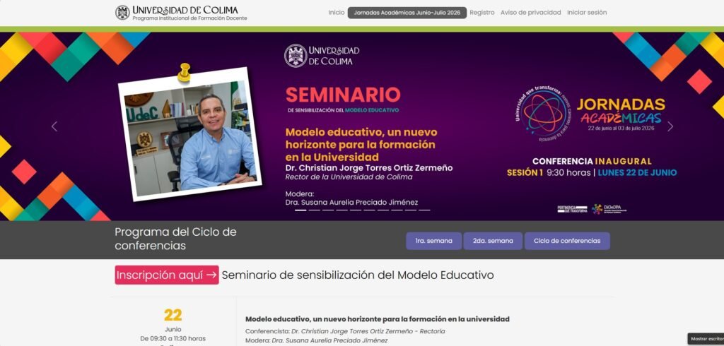 Jornadas Académicas 2026, centradas en Nuevo Modelo Educativo