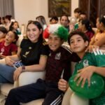 Indira y menores participantes en Juegos Nacionales de Educación Básica celebran triunfo de México en el Mundial