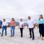 Sheinbaum e Indira supervisan avances en la ampliación de la autopista Colima-Manzanillo