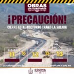 Seidum Colima anticipa cierre total nocturno en ‘La Salada’ este sábado, domingo y lunes