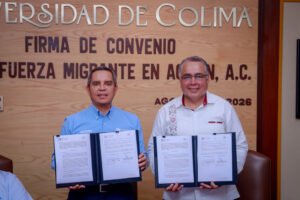 Firma de convenio UdeC-Fuerza Migrante, A.C.
