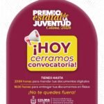 Subsejuv cierra registro al Premio Estatal de la Juventud Colima 2026 la noche de este lunes