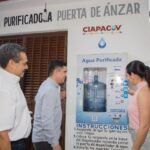 Gobernadora de Colima entrega rehabilitación de la planta purificadora de agua en Puerta de Ánzar