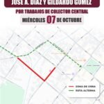 Seidum anuncia cierre de vialidad en cruce de calles José Antonio Díaz y Gildardo Gómez, por obras del Colector Central